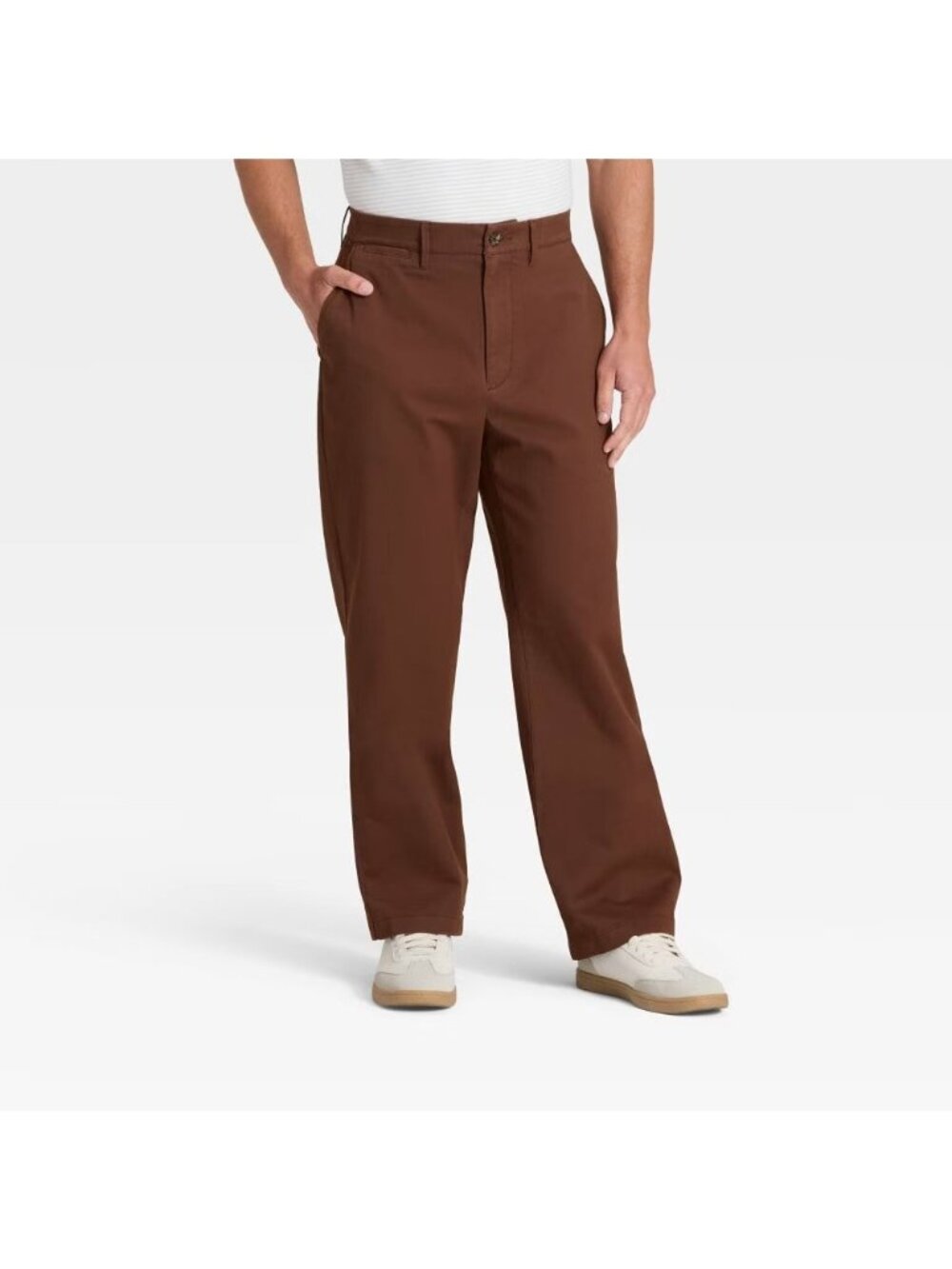 NWT Goodfellow & Co. Every Wear Relaxed-Fit Brown Chino Pants Men’s size 40x32